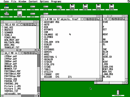 [Screen-shot: MagiC Mac running Ease]